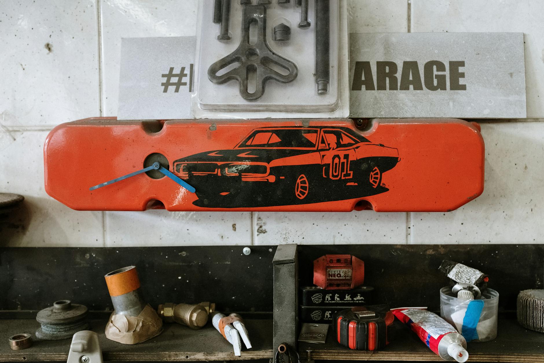 Auto repair work in progress